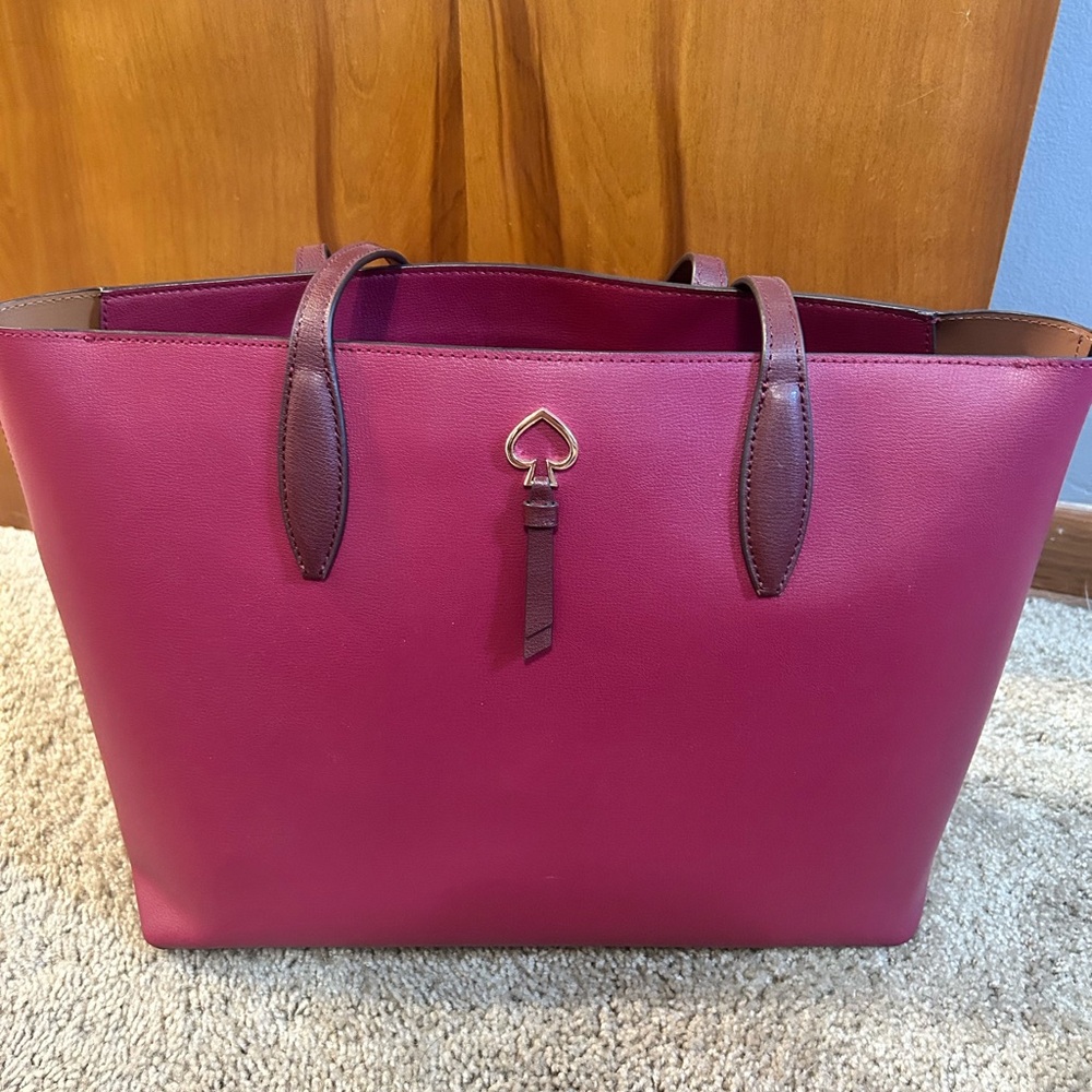 Kate Spade Pink Leather Tote with Sophisticated Design